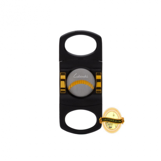 LUBINSKI SERRATED CUTTER - 2 in 1 CIGAR CUTTER - GOLD