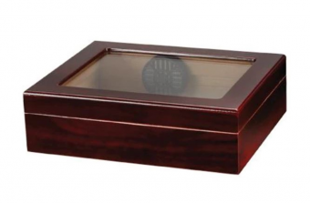 Travel Glasstop Humidor 20ct - Light Cherry HUM-TR20G-C	