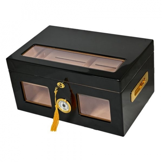 Versailles 125ct Humidor - Black HUM-100WIN-BLK	